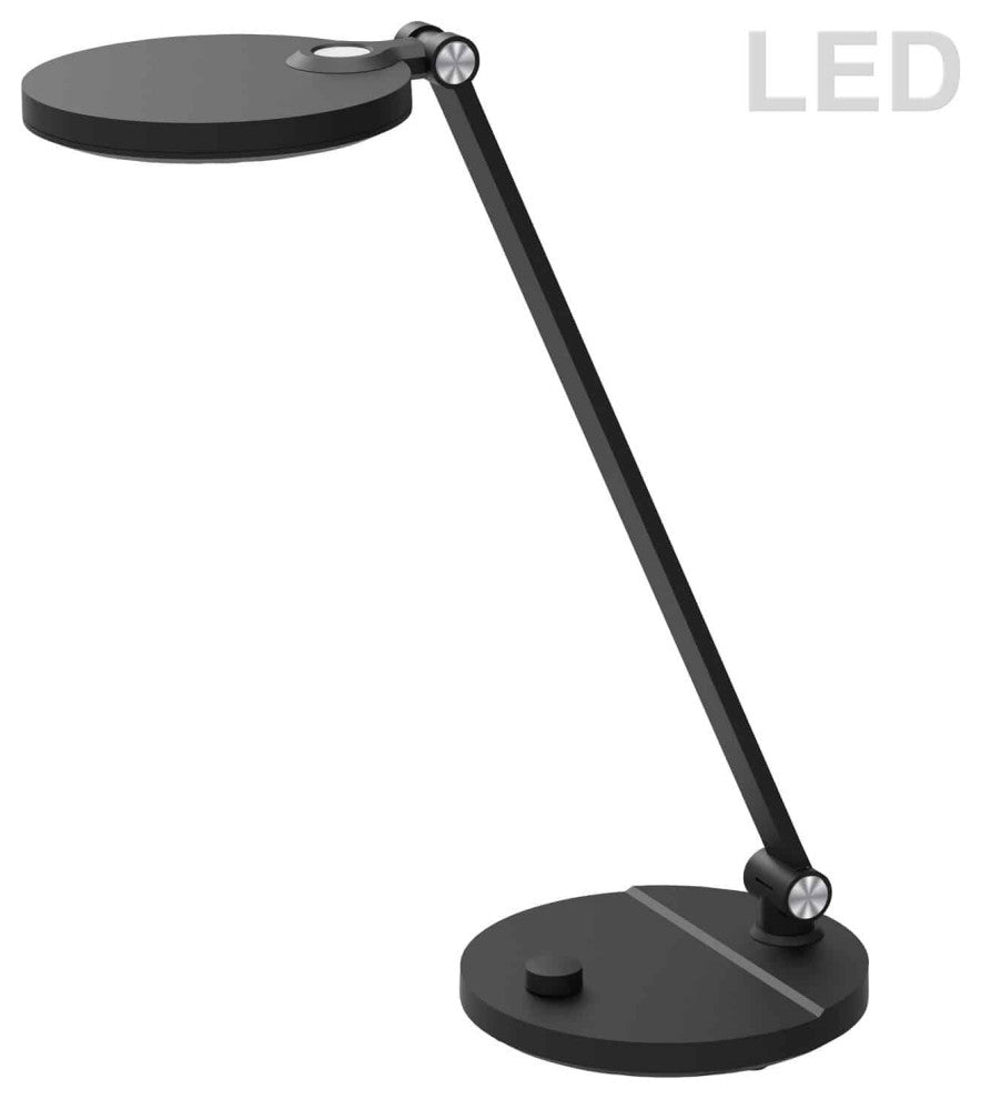 Black Modern Table Lamp With White Acrylic