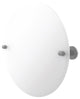 Frameless Round Beveled Edge Tilt Mirror, Matte Gray