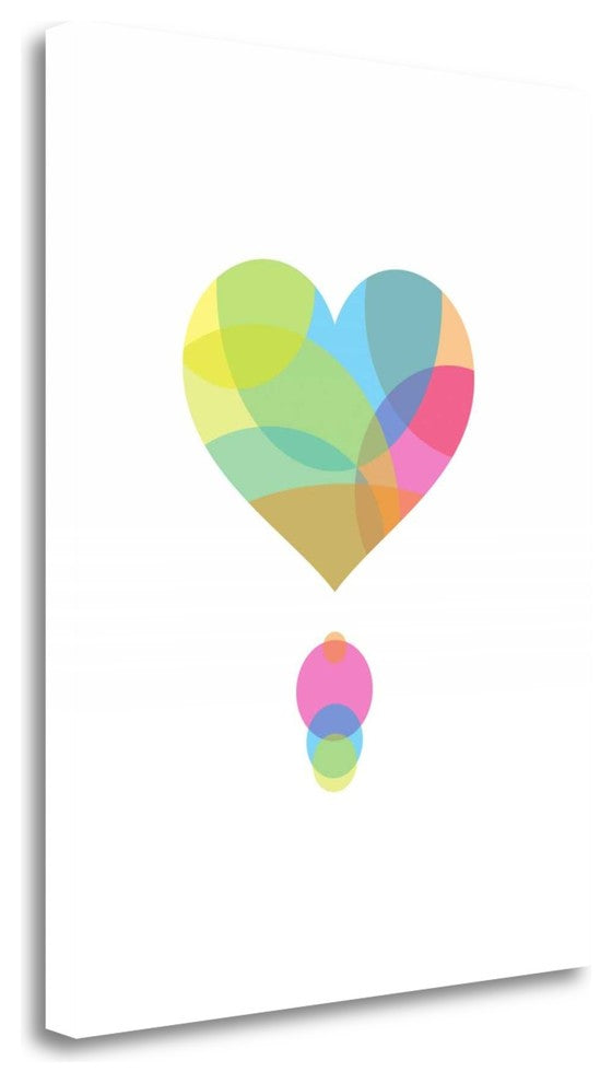 "Colors Of A Heart" By Volkan Dalyan, Giclee Print on Gallery Wrap Canvas