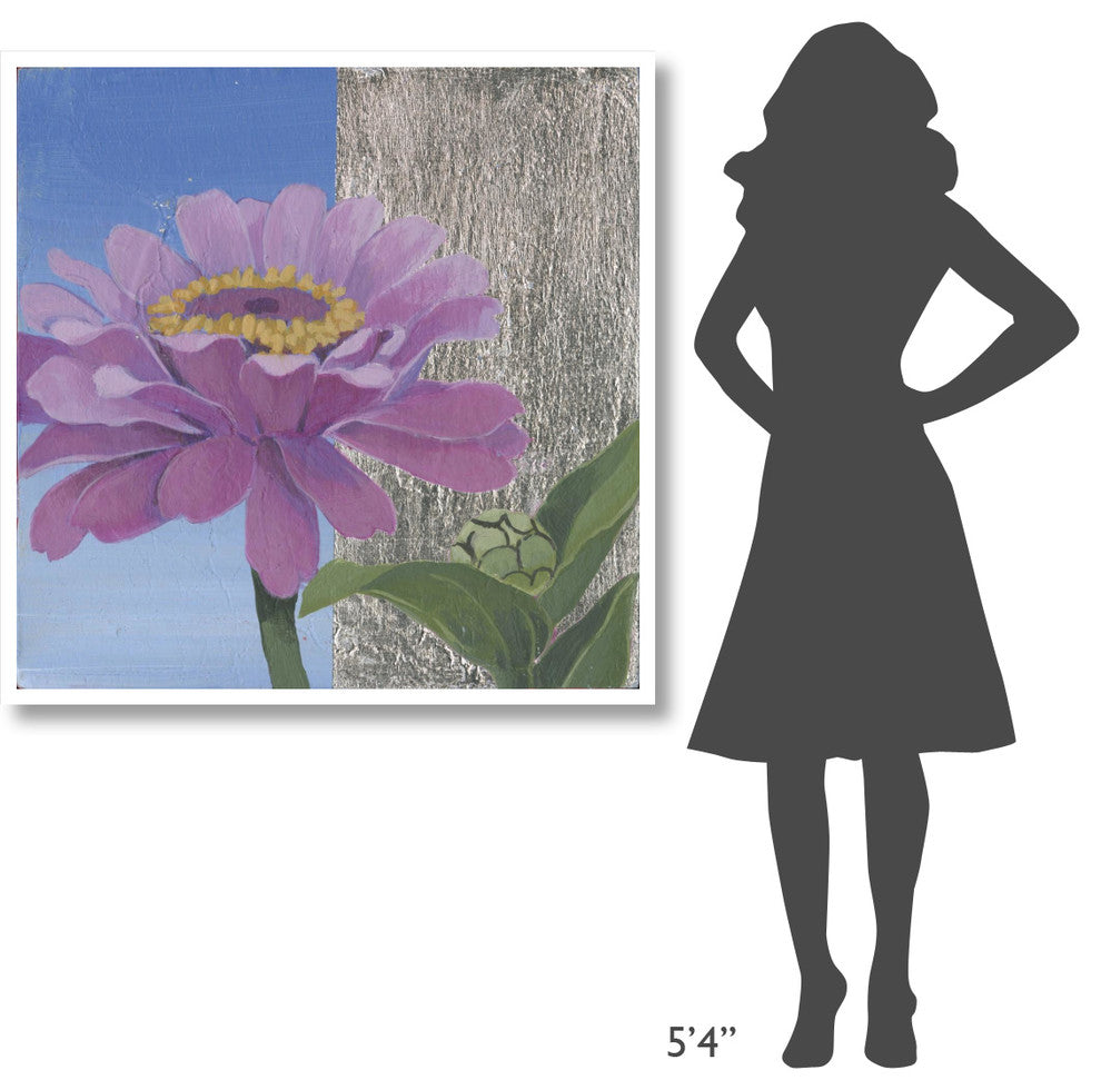 "Zinnia Pink" Digital Paper Print by Kathrine Lovell, 42"x42"