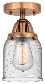 Small Bell Semi-Flush Mount, Antique Copper, Seedy, Seedy