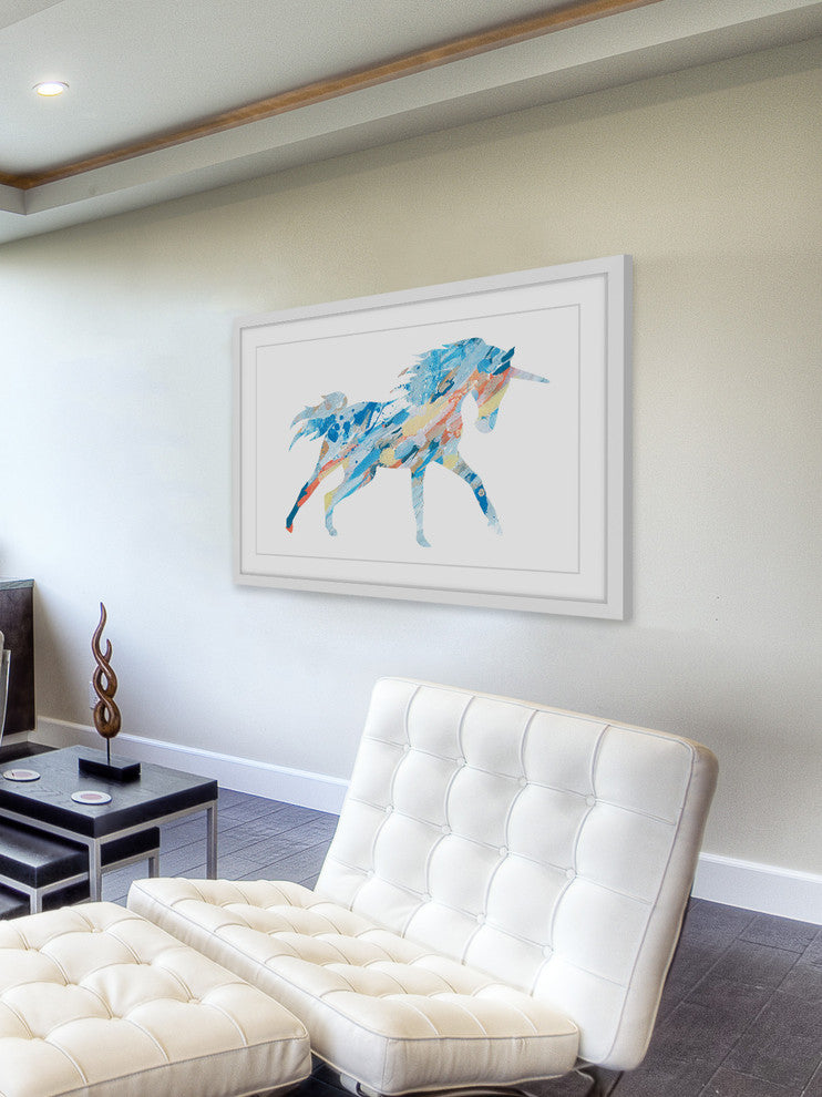 "Painted Unicorn" Framed Painting Print, 24"x16"