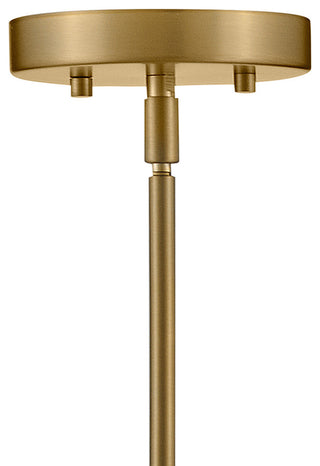 Lark Haddie 11" Modern Pendant Light, Black + Lacquered Brass