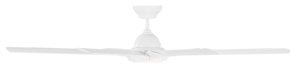 Hydra 80" Indoor/Outdoor 8-Blade Smart Ceiling Fan, Matte White, 3500K Light Kit