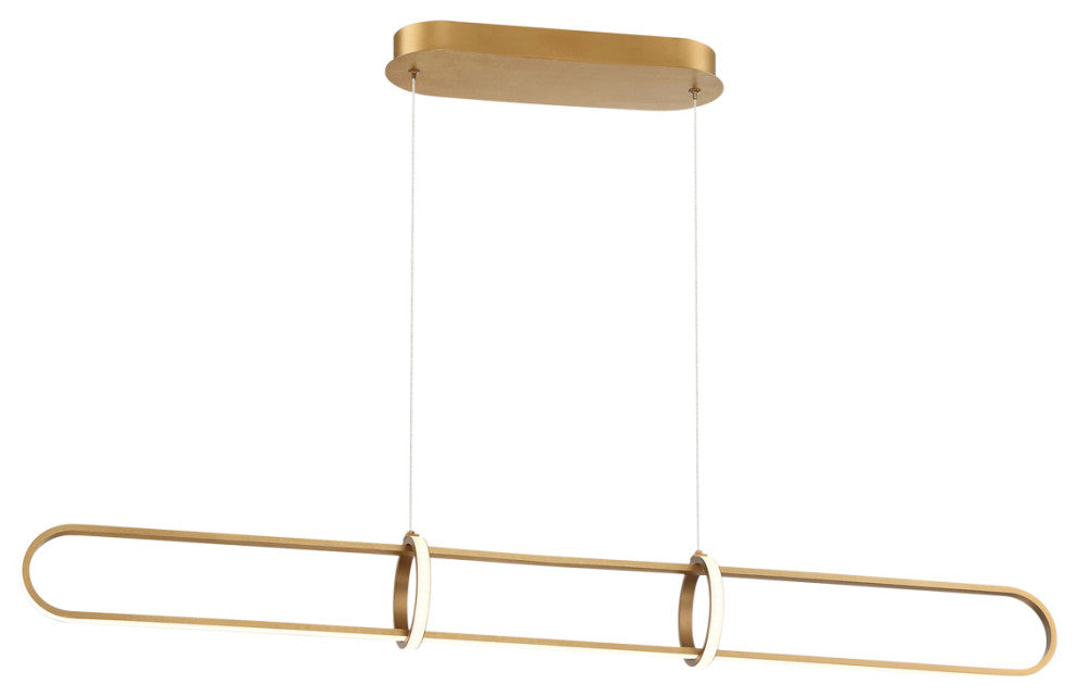 1 Light Modern Island Light, Satin Gold