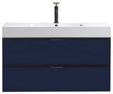Bliss 40" Wall Mount Bathroom Vanity, Blue