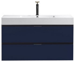 Bliss 40" Wall Mount Bathroom Vanity, Blue