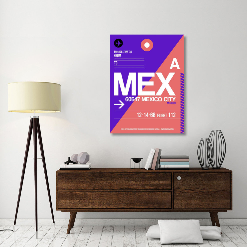 "MEX Mexico City Luggage Tag 1" Fine Art Print