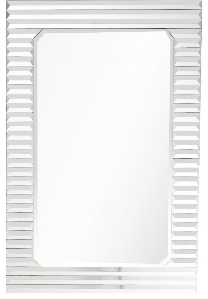 Antiqued Silver Finish Wall Mirror
