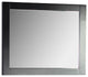 30" Rectangle Wood Frame Mirror, Matte Black Finish