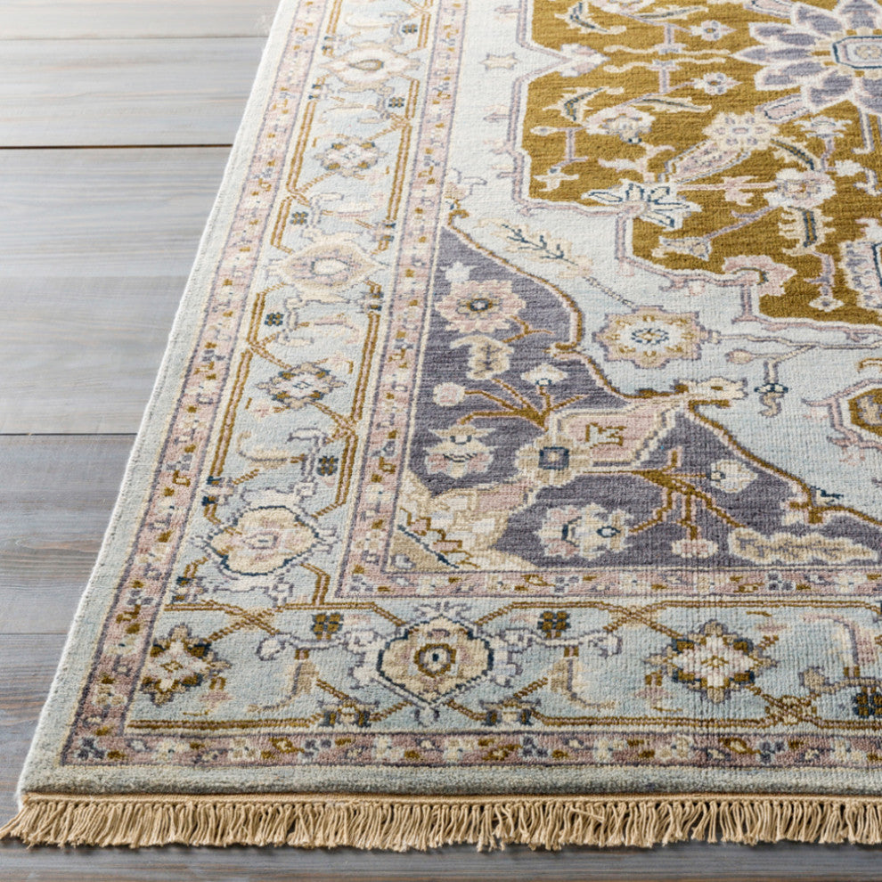 Surya Zeus ZEU-7823 Traditional Area Rug, Light Gray, 8' x 11' Rectangle