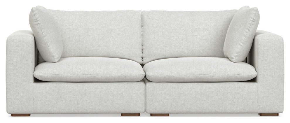Jasmine 2-Seater Modular Sofa in Velvety Chenille Performance Fabric