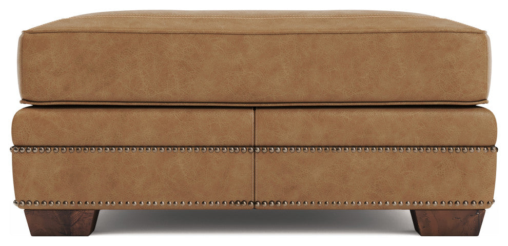 Bernhardt Grandview Leather Ottoman