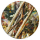 Tools And Abstract Pattern, Abstract Disc Metal Wall Art, 23"