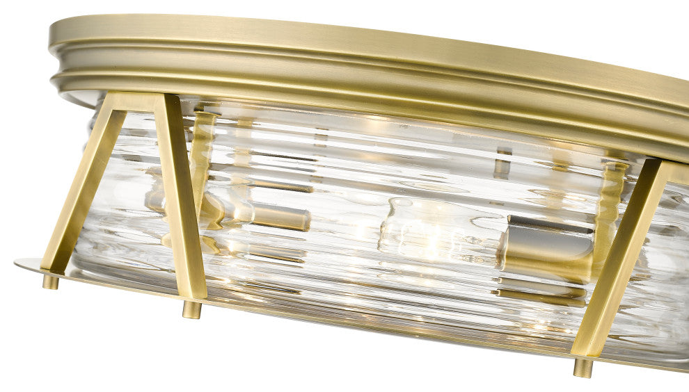 Zlite 491F4-RB 4-Light Flush Mount, Clear