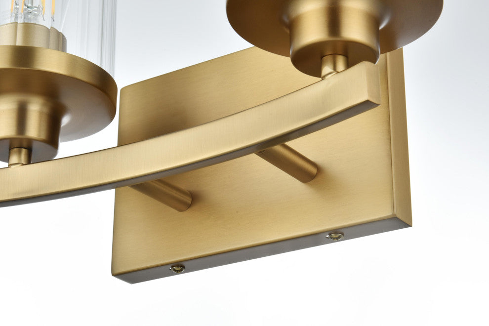 Elegant Lighting LD7316W12 Thane 2 Light 12"W Vanity Light - Satin Gold