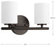 Replay 2-Light Bath Light, Antique Bronze