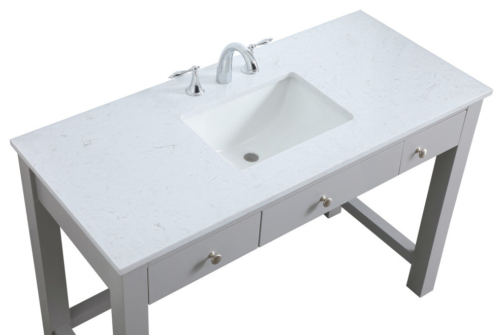 48" ADA Compliant Bathroom Vanity, Gray