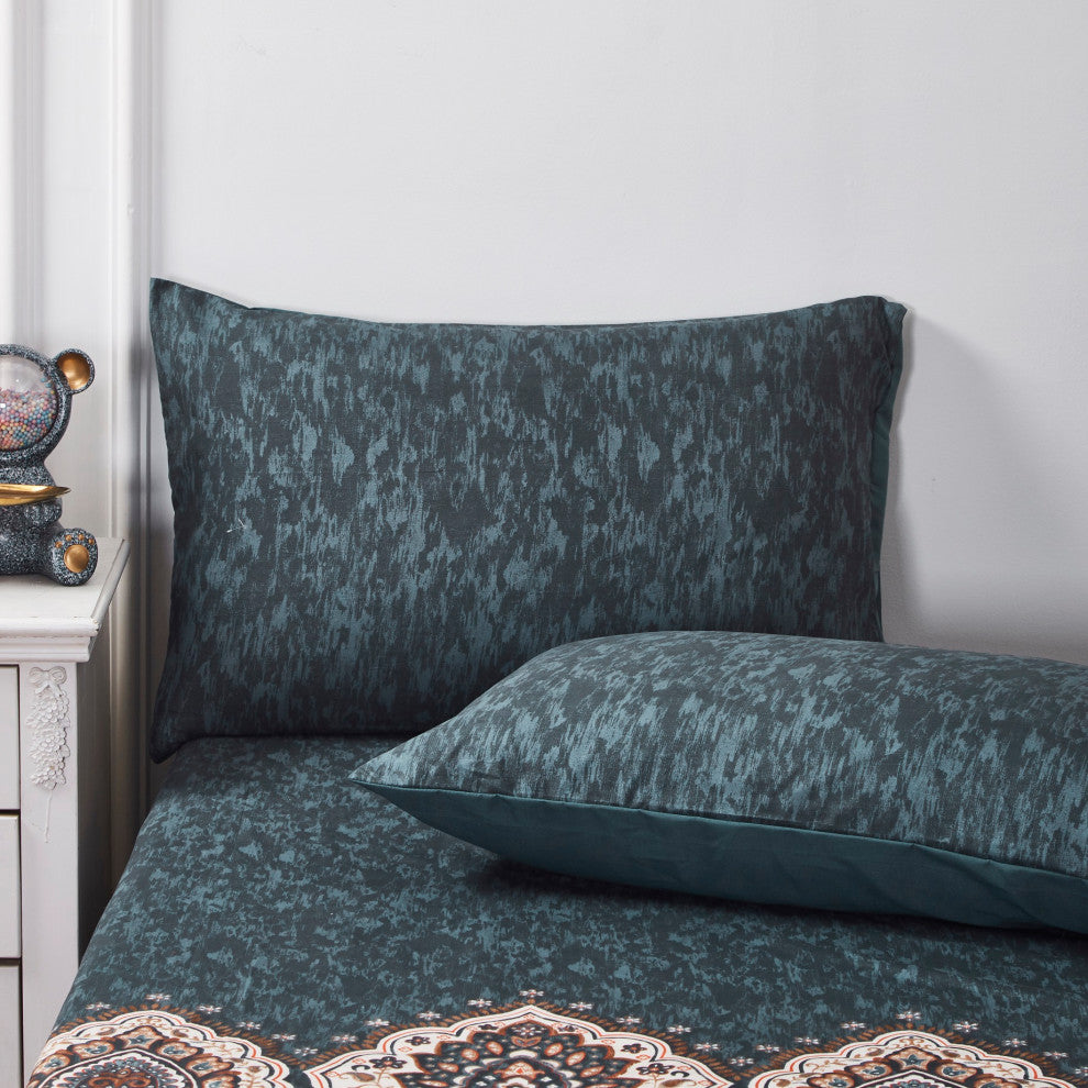 Tache Paisley Damask Lattice Floral Flat Top Sheet, King