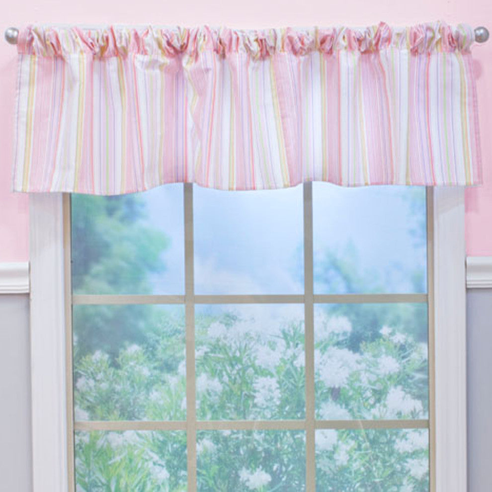 Imagination Valance, Pink Stripe