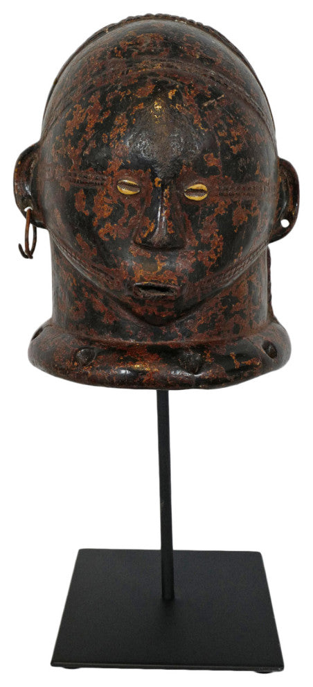 Consigned Tanzania Helmet Mask on Stand