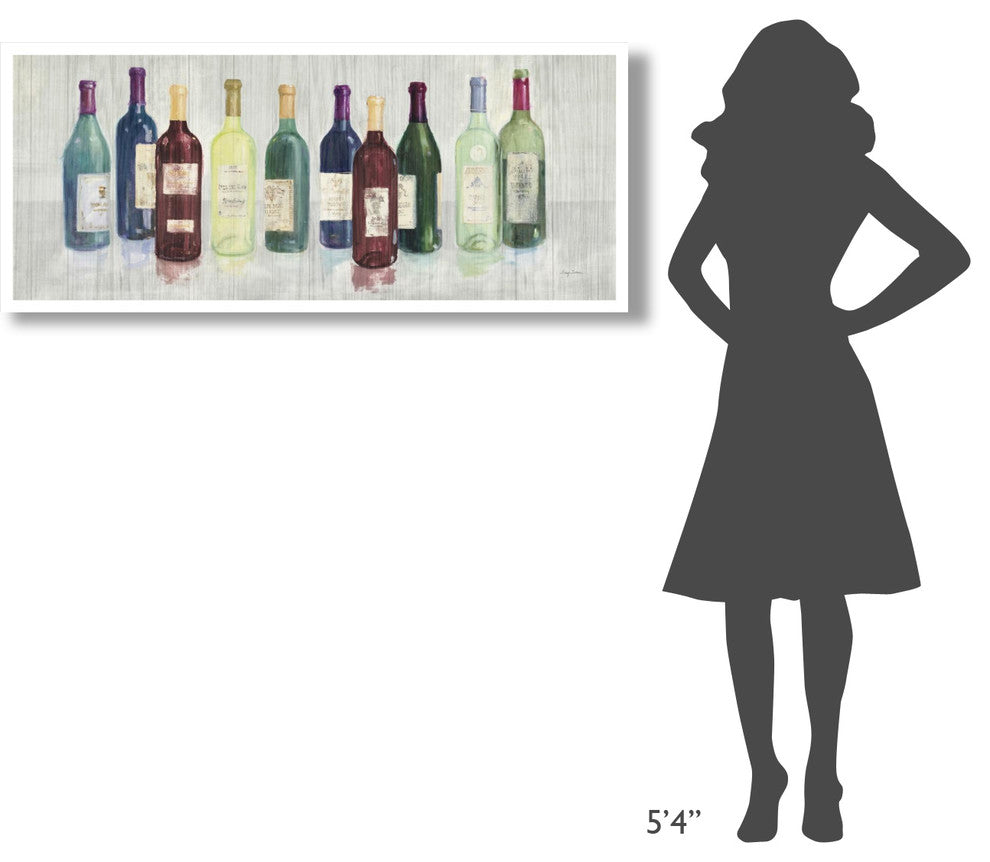 "Keeping Good Company on Wood Red Wine" Paper Print by Avery Tillmon, 52"x22"