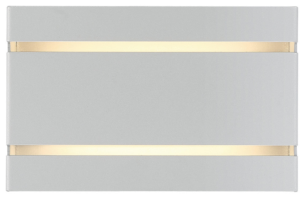 La Vida Bi-Directional Wide Outdoor LED Wall Mount, Satin