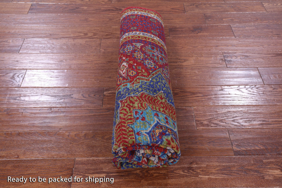5' 7" X 7' 11" Handmade Mamluk Geometric Rug - Q12272