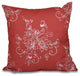 Morning Birds, Floral Print Pillow, Coral, 18"x18"
