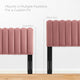 Headboard, Twin Size, Velvet, Pink, Modern Contemporary, Bedroom Master Suite
