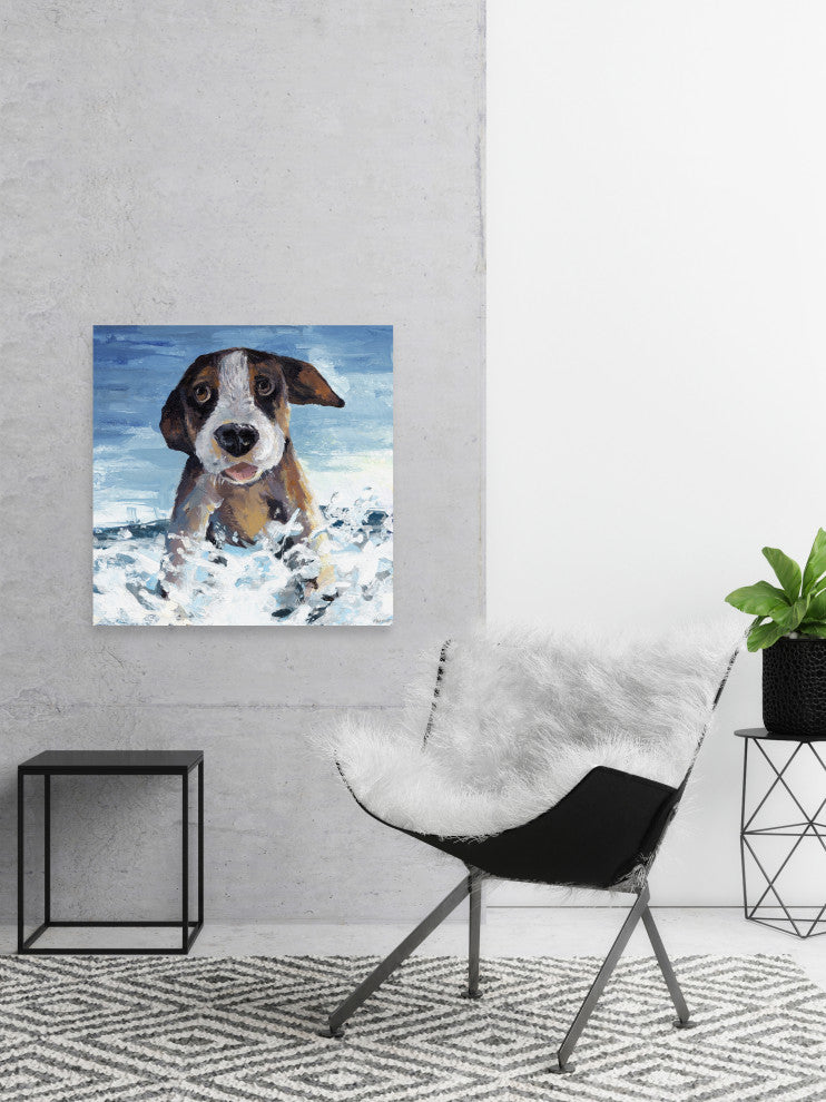 "Carter's Beach Day" Painting Print on Wrapped Canvas, 24x24