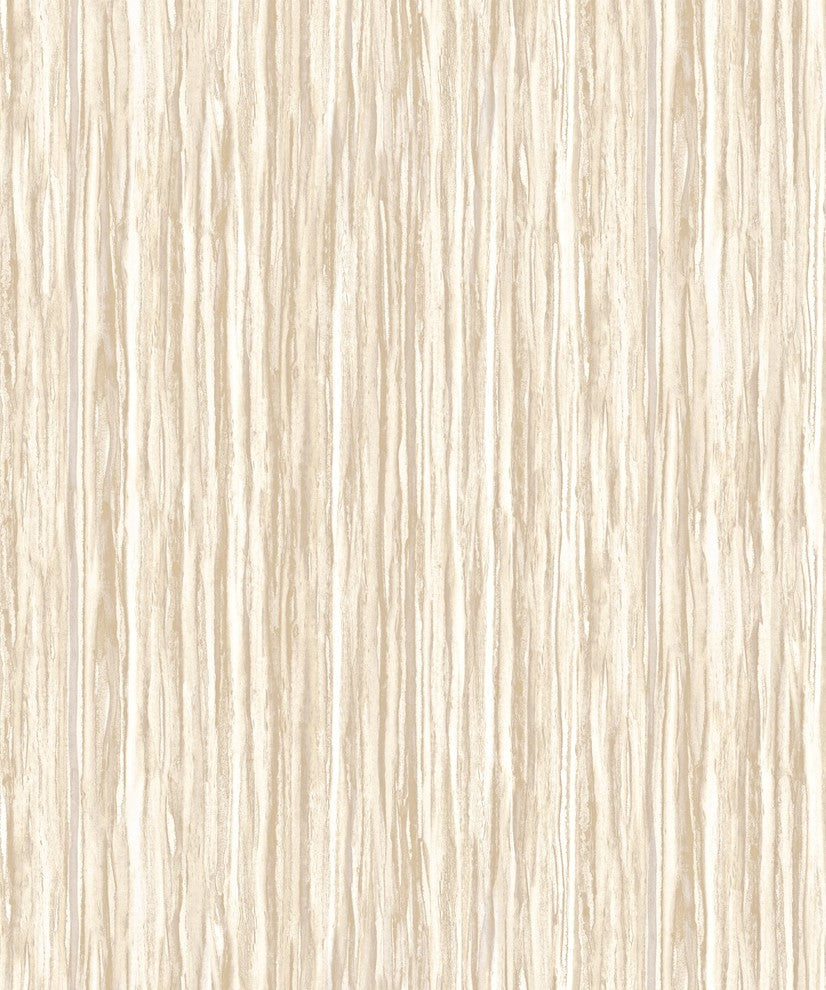 Natural Faux 2, Geometric Stone Wood Wallpaper, Light Beige, Roll, 21"x33''