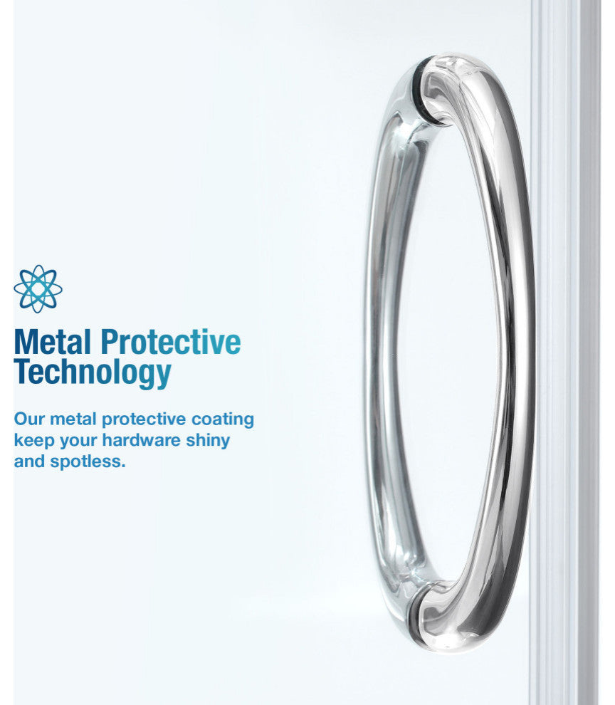 Breeze Corner Sliding Door Shower Kit, Clear Panels and Base, Chrome, 36"