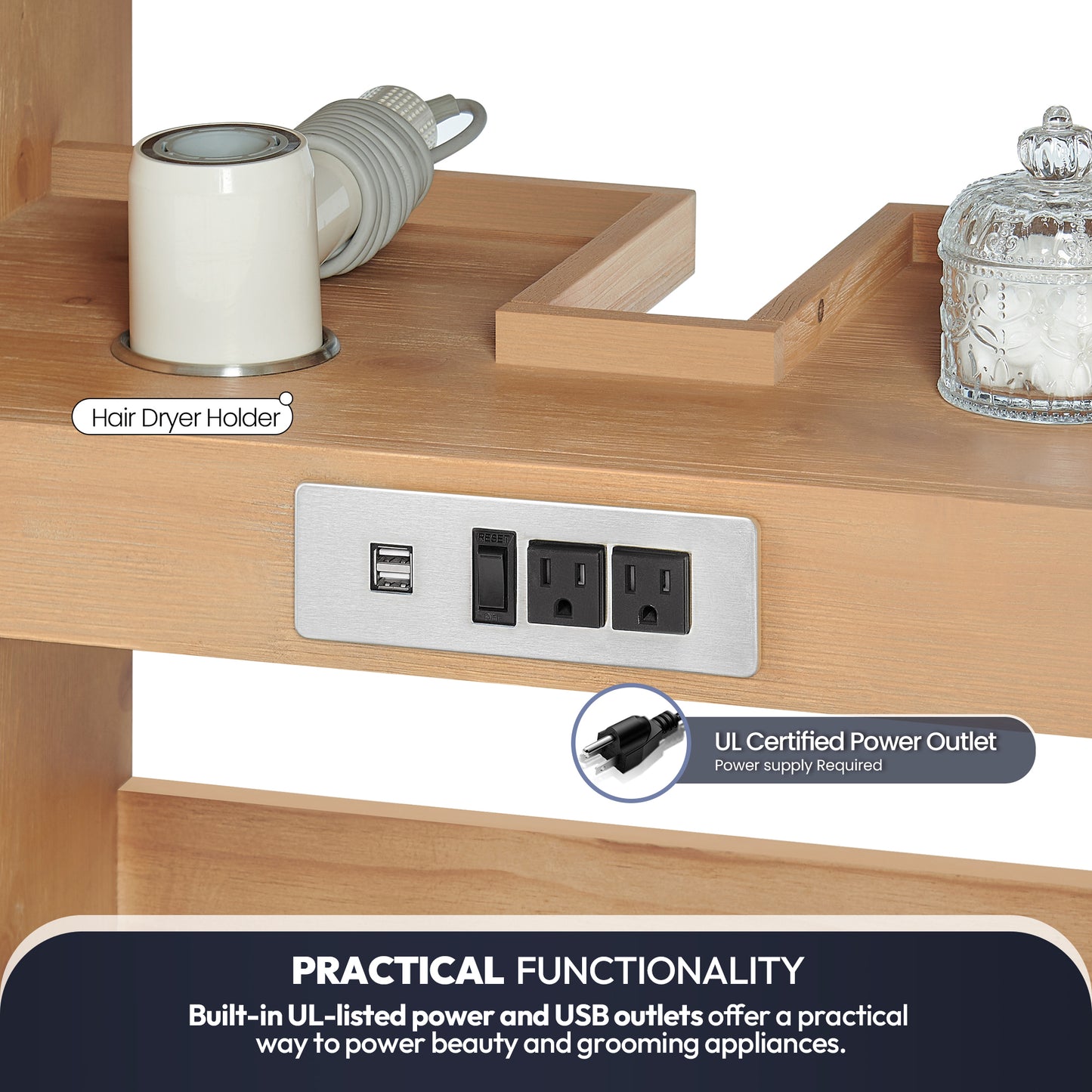 San Bath Vanity with Stone Top, Fir Wood Brown, 60" Double Sink, Double Vanity, No Mirror