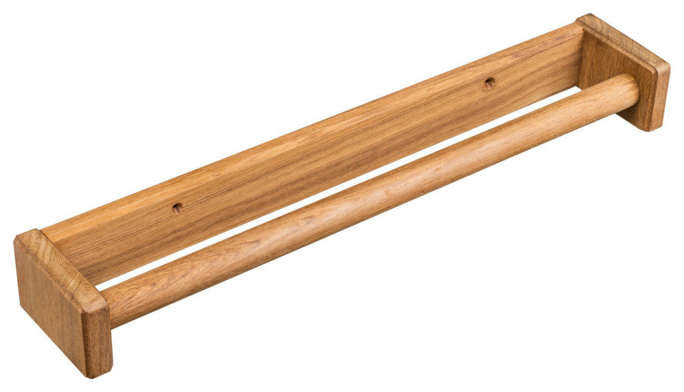 16" Traditional Solid Teak Towel Bar