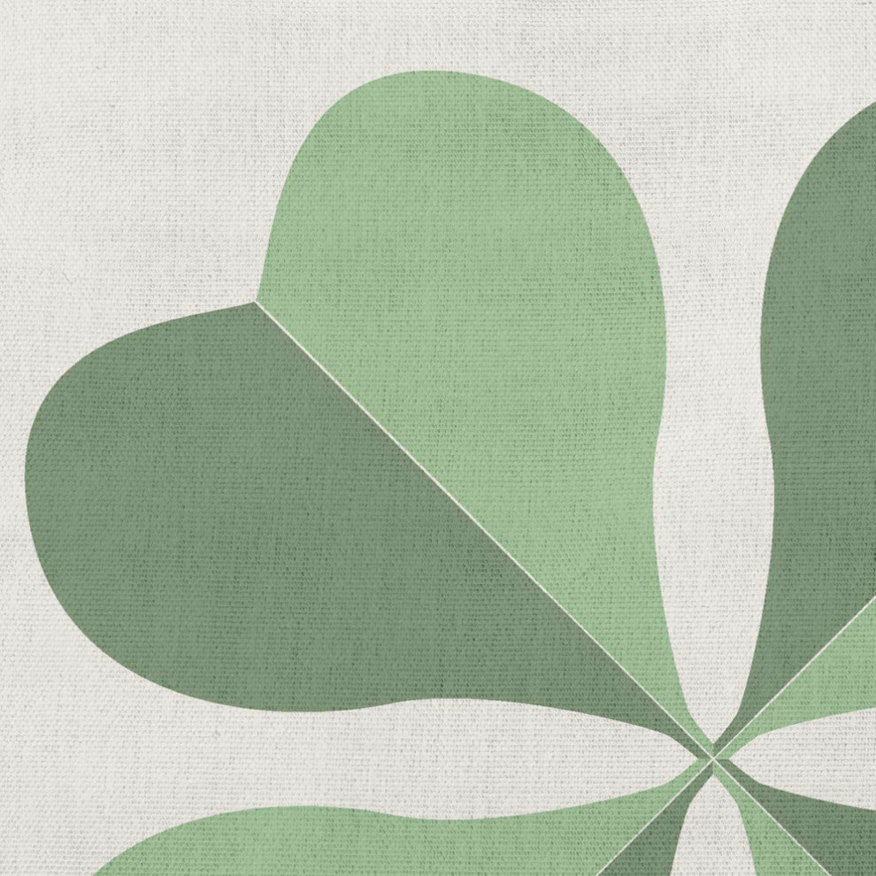 Lucky Clover St. Patrick's Day Indoor/Outdoor Pillow, Laurel Tree Green, 14x20"