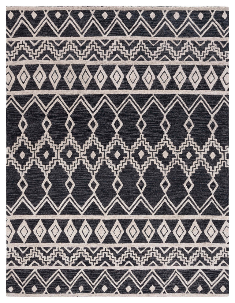 Safavieh Couture Abstract Collection, ABT851 Rug, Black/Ivory, 8'x10'