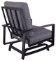 Courtyard Casual Santorini Black Aluminum 2 High Motion Chairs With Back Cushion