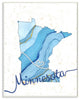 Stupell Industries Minnesota Agate Blue US State Design, 10 x 15