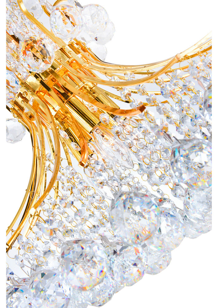 Princess 8 Light Down Chandelier With Gold Finish
