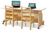 Apollo Double Computer Desk - White Top