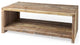 Light Brown Solid Wood Coffee Table