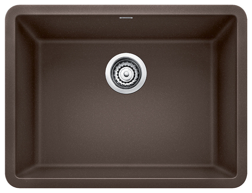 Blanco Precis Silgranit 24" Single Bowl Kitchen Sink, Cafe Brown
