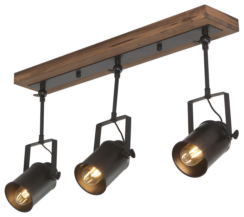 Industrial 3-Light Track Light Fixtures