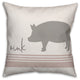 Oink Pig 26x26 Throw Pillow