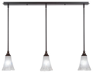 3 Light Mini Pendant, 5.5" Frosted Crystal Glass