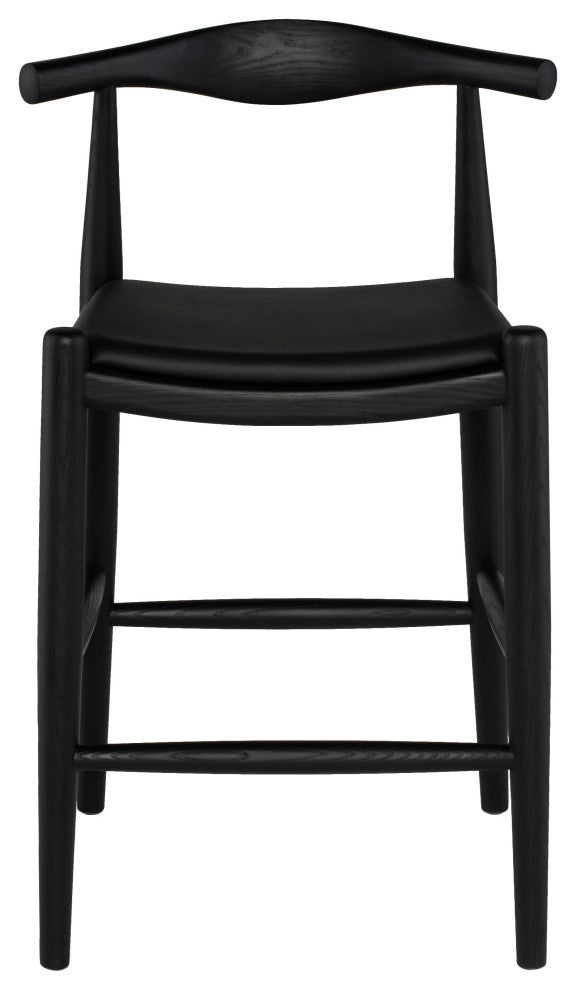 Maja Black Naugahyde Counter Stool