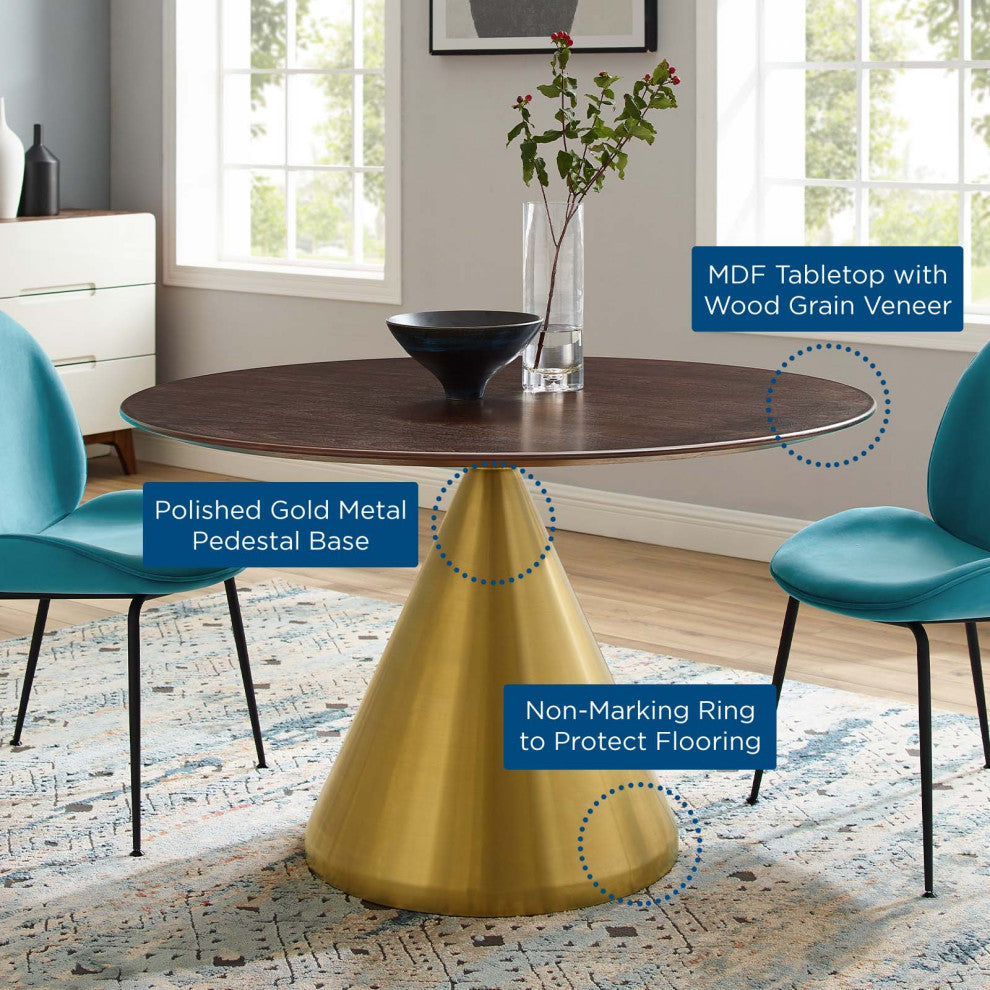 Tupelo 47" Dining Table-Gold Cherry Walnut