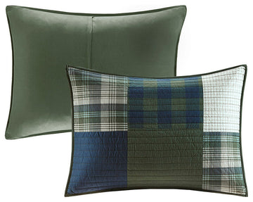 Woolrich Mill Creek Oversized Cotton Quilt Set, Green