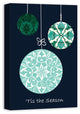 Contemporary Christmas Ornaments Canvas Wall Art, 16"x24"